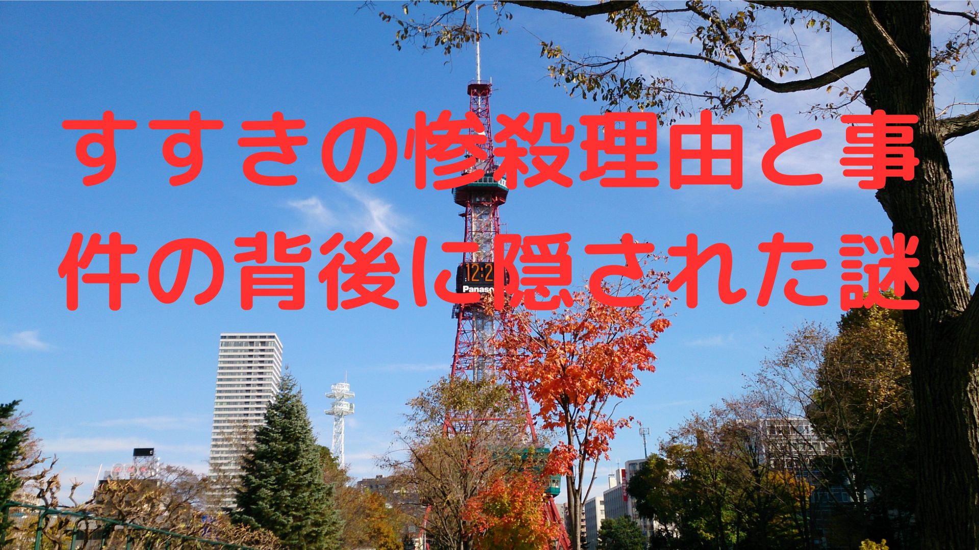 すすきの惨殺理由と事件の背後に隠された謎について調べてみた