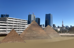 【衝撃】港区で「ブルックリン博物館所蔵 特別展 古代エジプト」開催で実物大ピラミッドが都内に出現